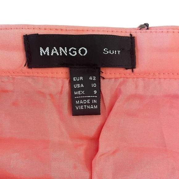 Mango Coral Faux Wrap Mini Skirt, Size 10 - Picture 3 of 6